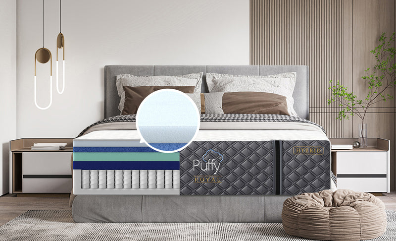 Puffy Royal Hybrid Mattress Has Infused Cooling Gel