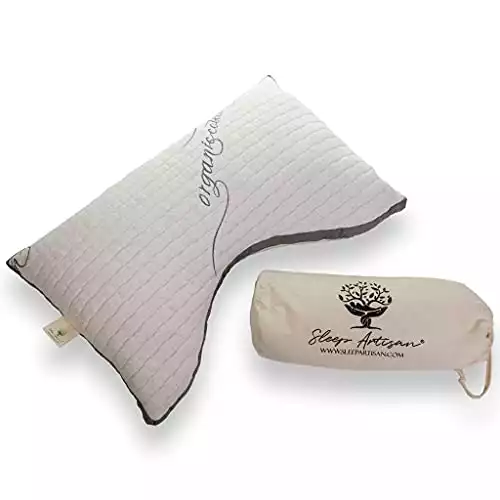 Sleep Artisan Side Sleeper Pillow, Adjustable Latex Pillow Made in The USA, Side Pillow for Neck Pain, Queen Size Side Sleeping Pillow