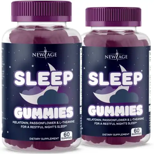 HIMS & HERS Sleep Tight melatonin Gummy Vitamins with Chamomile and l-theanine, Gluten Free, Moonlit Pomegranate Berry Flavor, 60 Count